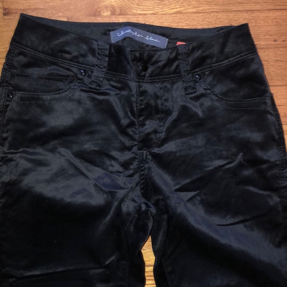 Christopher Blue Pants - NWOT Christopher Blue Black Velvet Straight Leg
